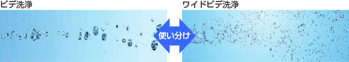 ビデ洗浄、ワイドビデト洗浄切り替え