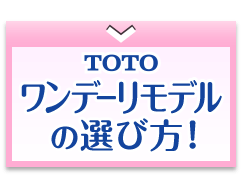 TOTO ワンデーリモデルの選び方