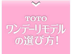 TOTO ワンデーリモデルの選び方