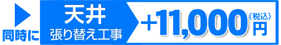 天井張り替え工事 ＋11,000円（税込）