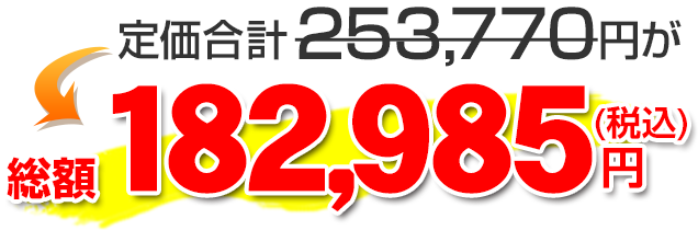 総額182,985円（税込）